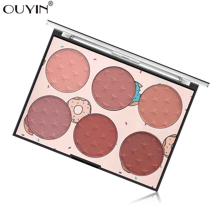 OUYIN Six-color Blush Blush Natural Lasting Firming Skin Rouge Blush Palette
